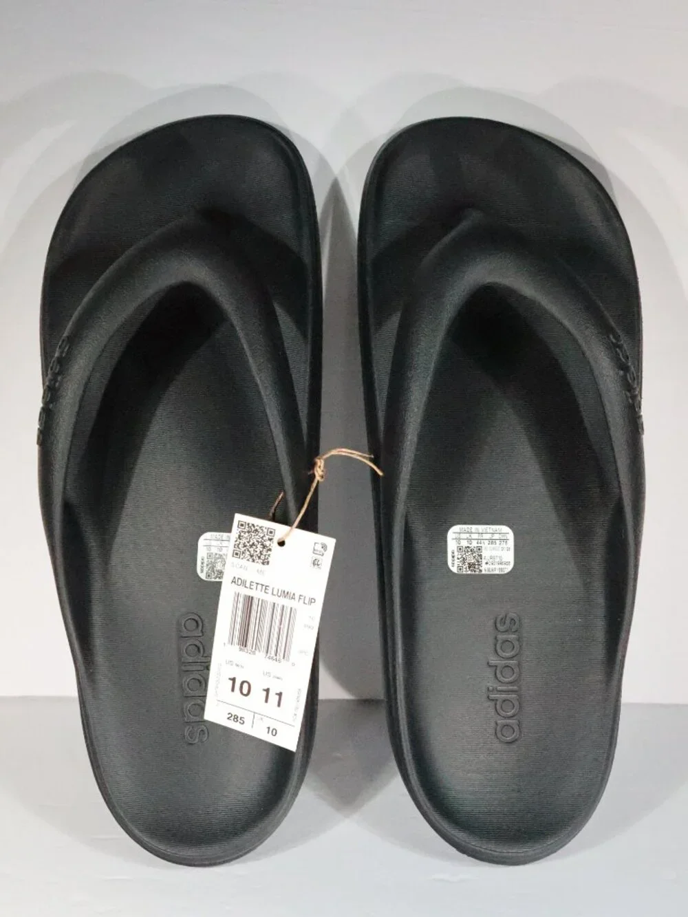Adidas Adilette Lumia Slides Flip Flops Mens Size 10 Triple Black